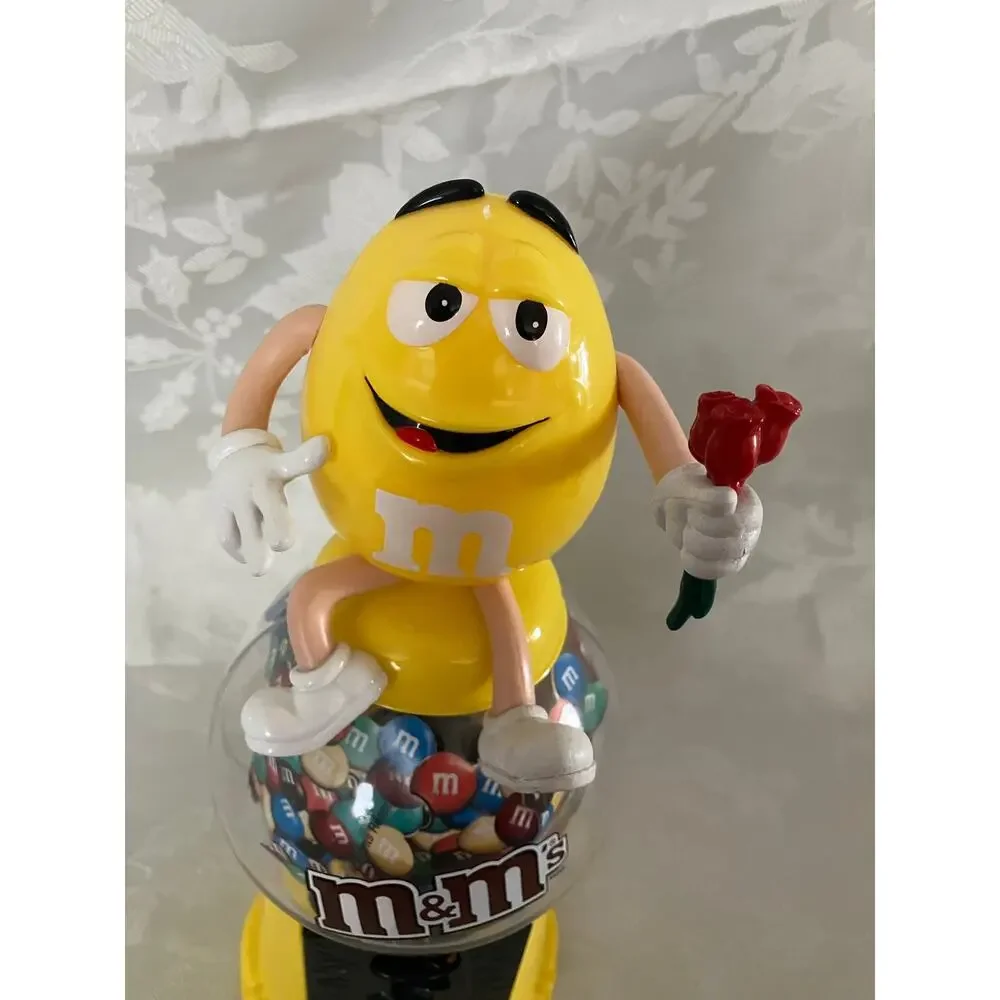 M&M's World Yellow M&M Rose Candy Dispenser Bank 13